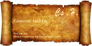 Cserna Hella névjegykártya